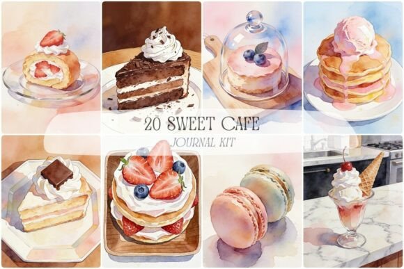 Download Sweet Cafe Journal Kit, Wallpaper - Sweet Collection